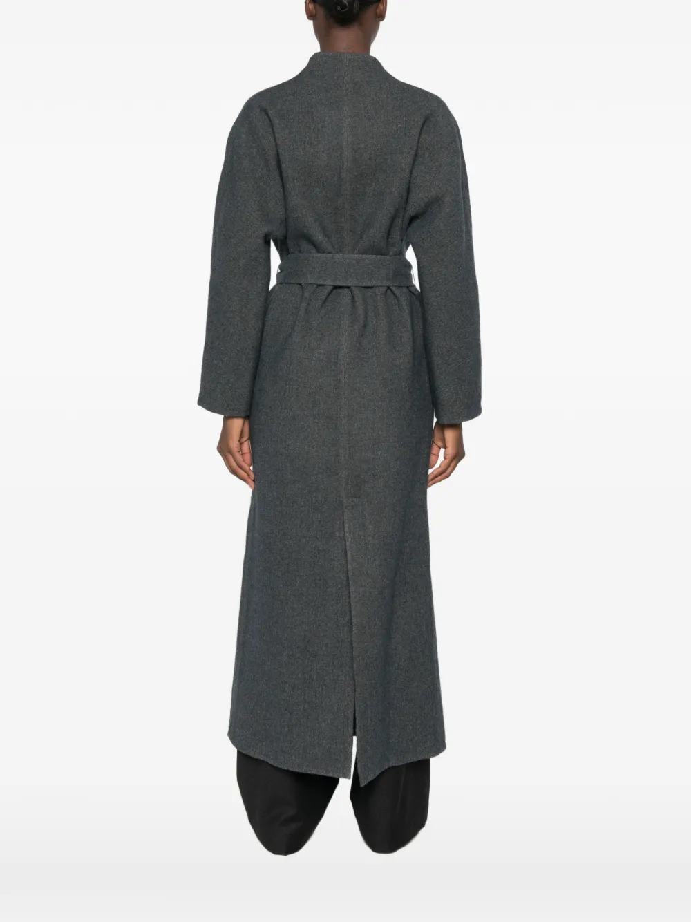 Cortana Noon oversized jas met sjaalkraag en ceintuur Blauw