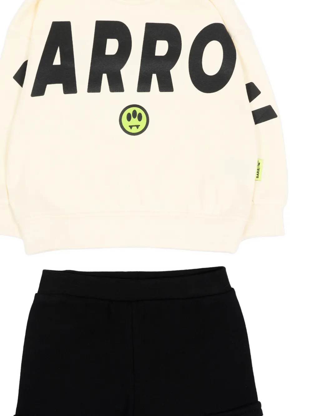 Barrow kids cotton logo-print zip-up tracksuit Beige