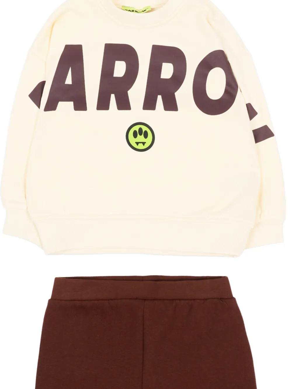 Barrow kids Cargo trainingspak met logo-print Beige