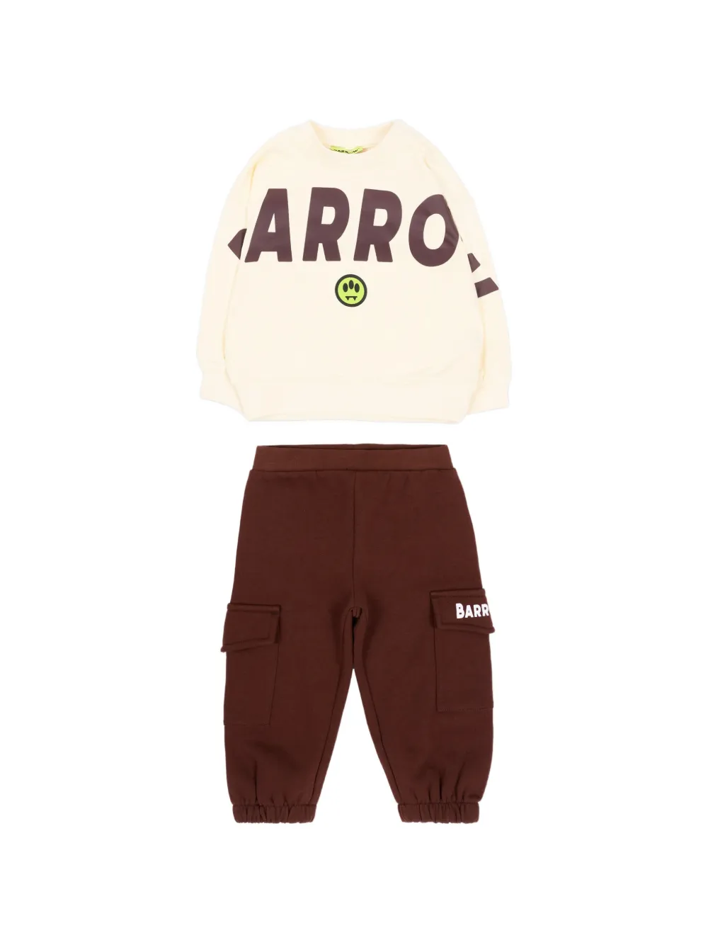 Barrow kids logo-print cargo tracksuit set - Toni neutri