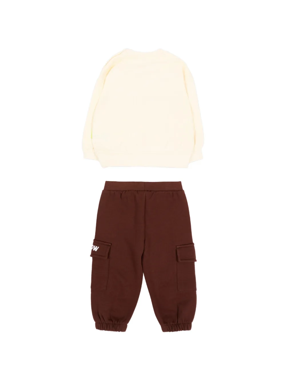 Barrow kids Cargo trainingspak met logo-print Beige