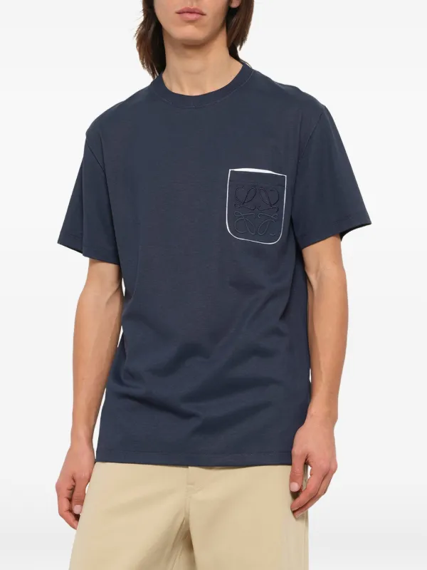 LOEWE Anagram Pocket T-shirt | Blue | FARFETCH
