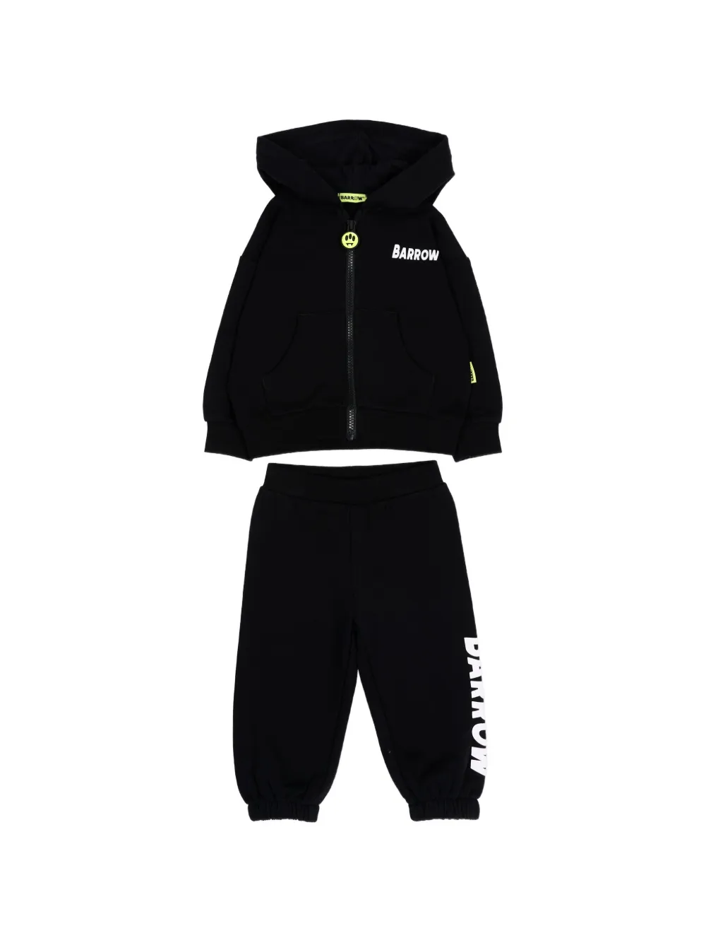 Barrow kids logo-print cotton tracksuit set - Nero
