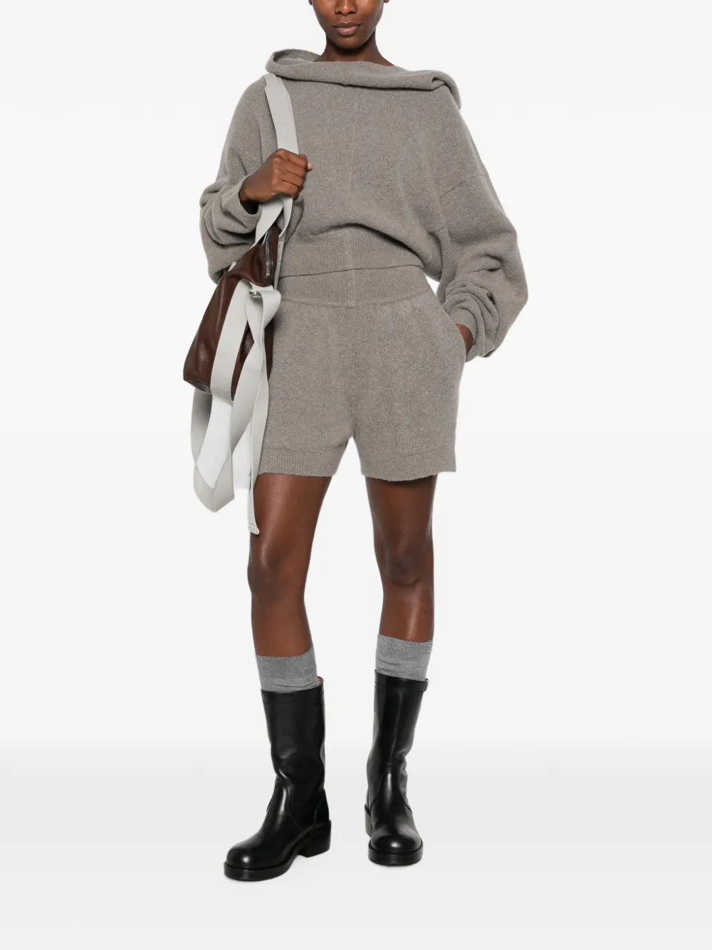 Rick Owens Shorts met zijsplit Grijs