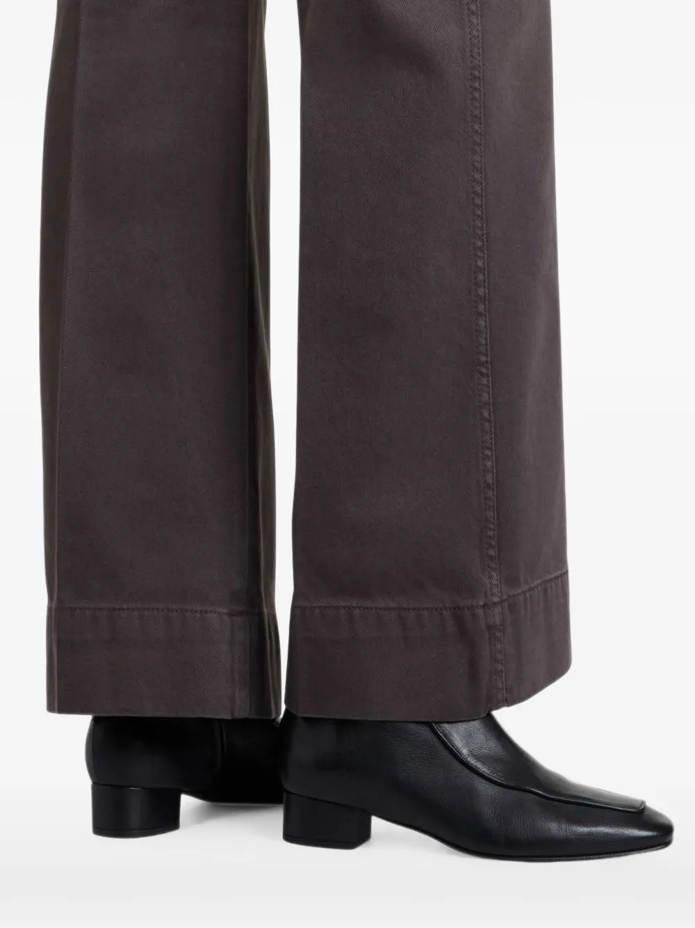 Victoria Beckham Jeans met wijde pijpen en opgestikte zak Grijs