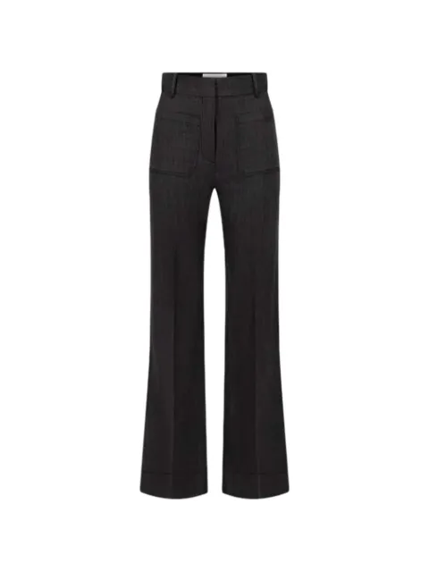 Victoria Beckham patch-pocket wide-leg trousers