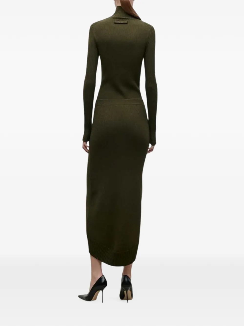 Victoria Beckham Geribbelde coltrui Groen