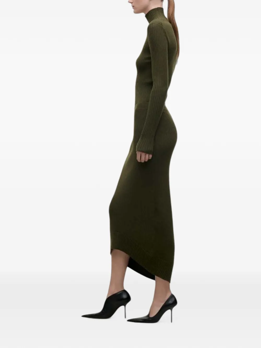 Victoria Beckham Geribbelde coltrui Groen