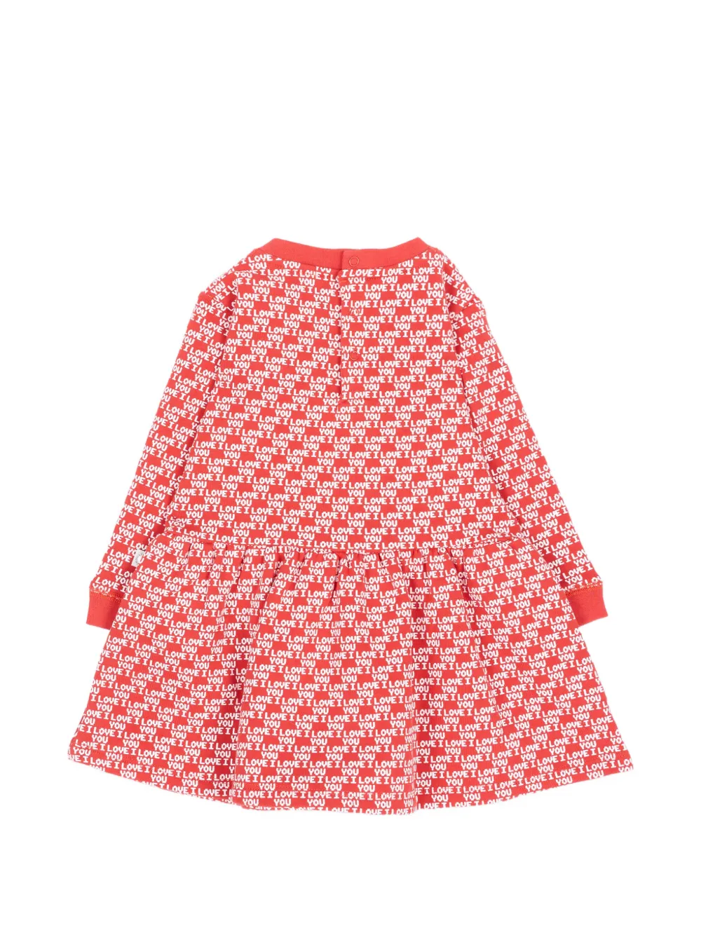 Stella McCartney Kids Jurk met lange mouwen en "I Love You"-print Rood