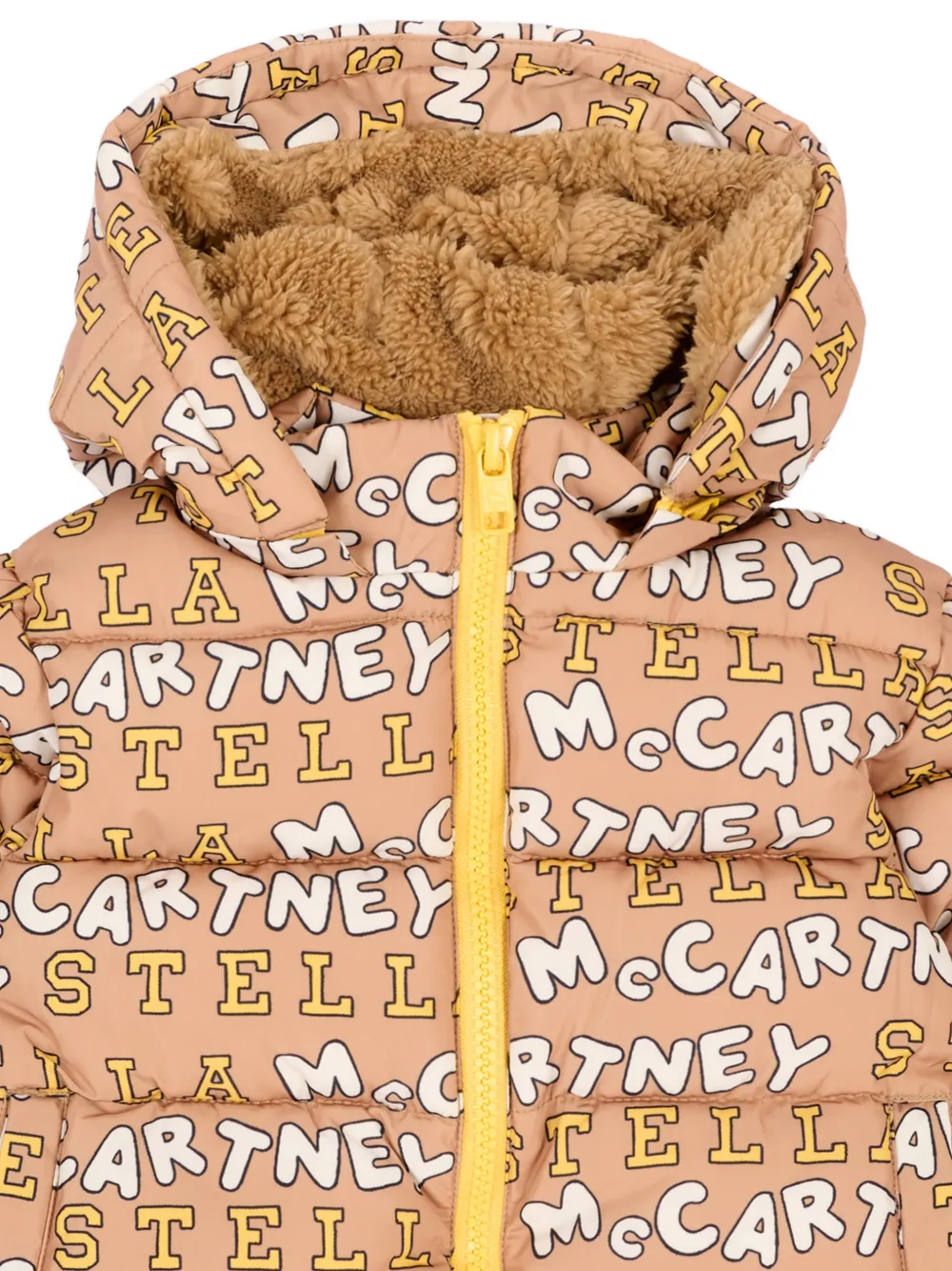 Stella McCartney Kids logo-print padded jacket Bruin