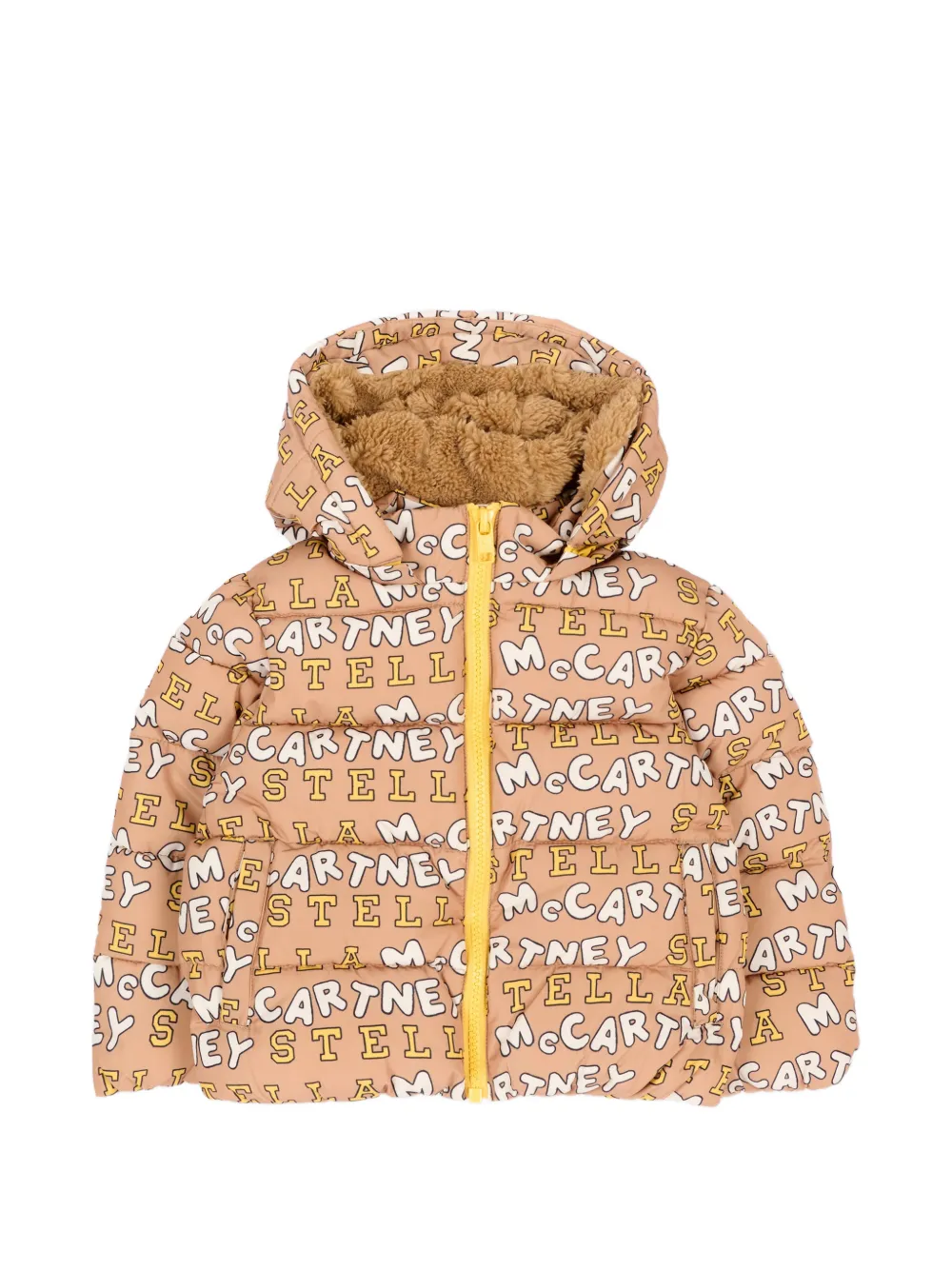 Stella McCartney Kids logo-print padded jacket Bruin