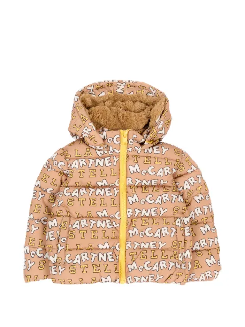 Stella McCartney Kids logo-print padded jacket