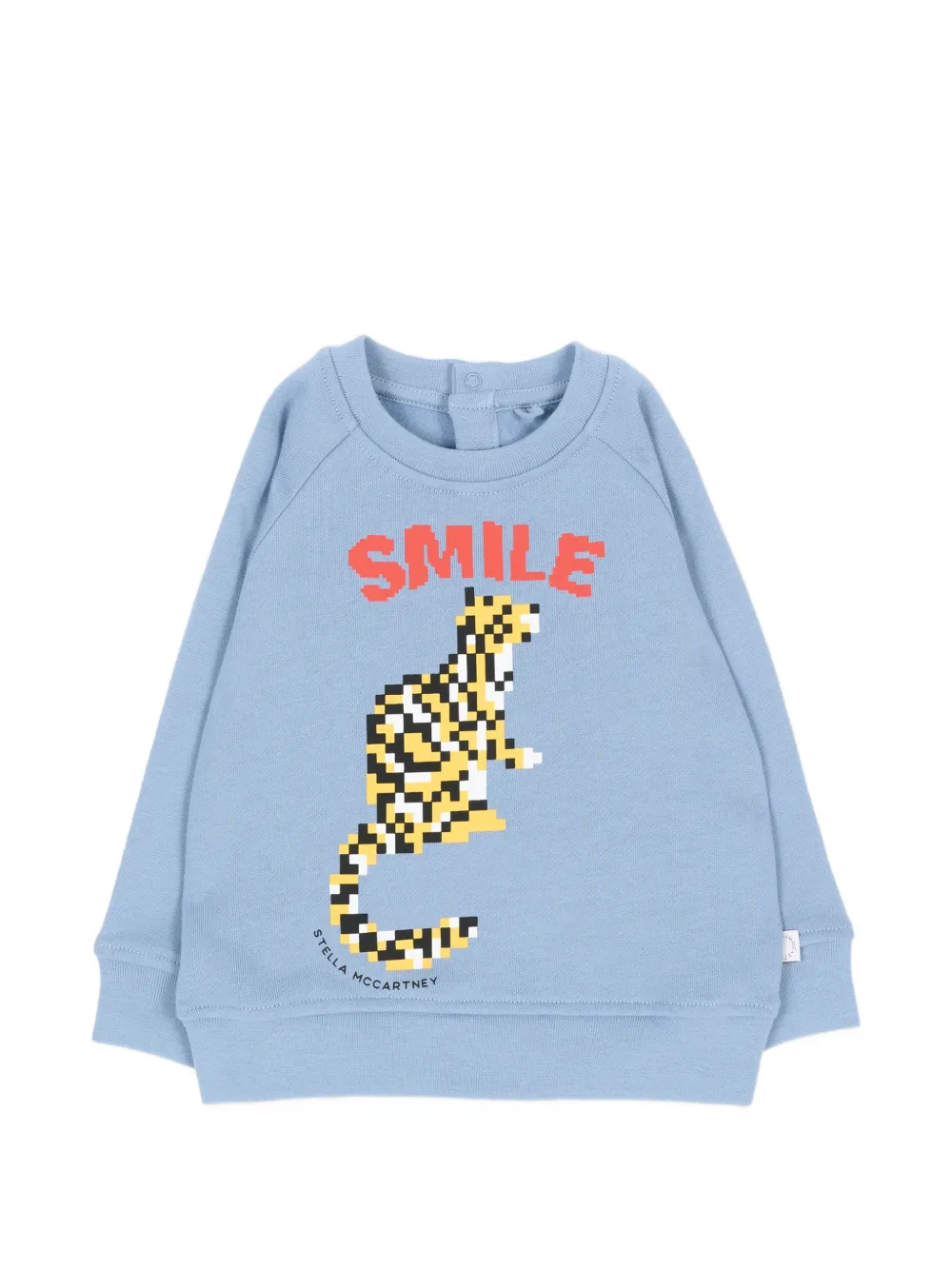 Stella McCartney Kids graphic-print raglan-sleeve sweater - Blu