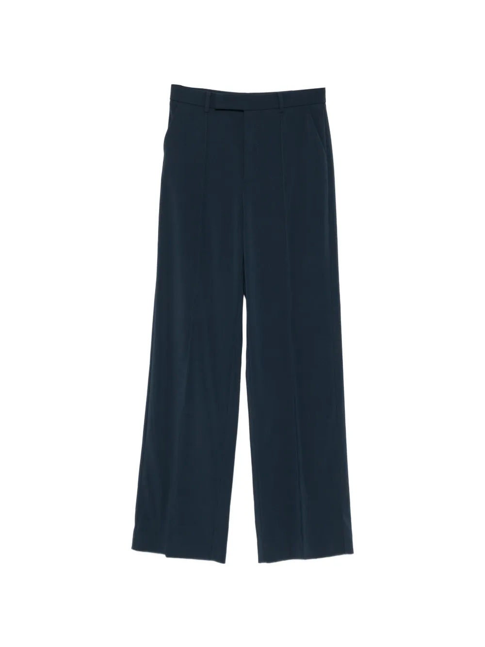 Patrizia Pepe logo-plaque straight-leg trousers Blauw