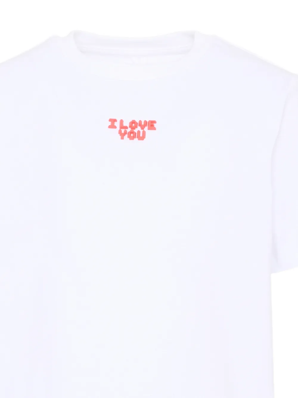 Stella McCartney Kids Katoenen T-shirt met logoprint Wit