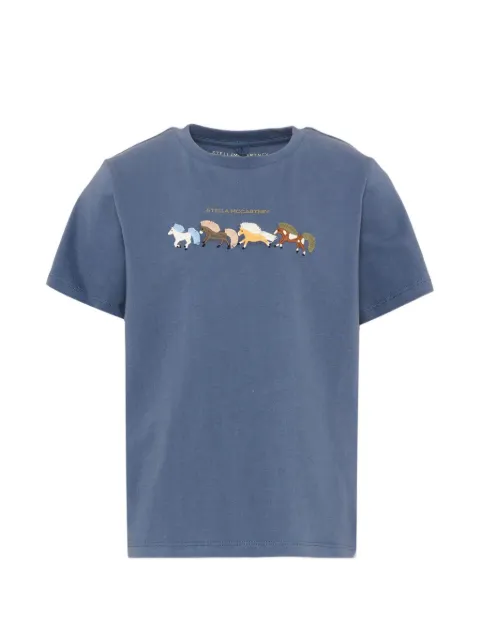 Stella McCartney Kids horse-embroidered T-shirt