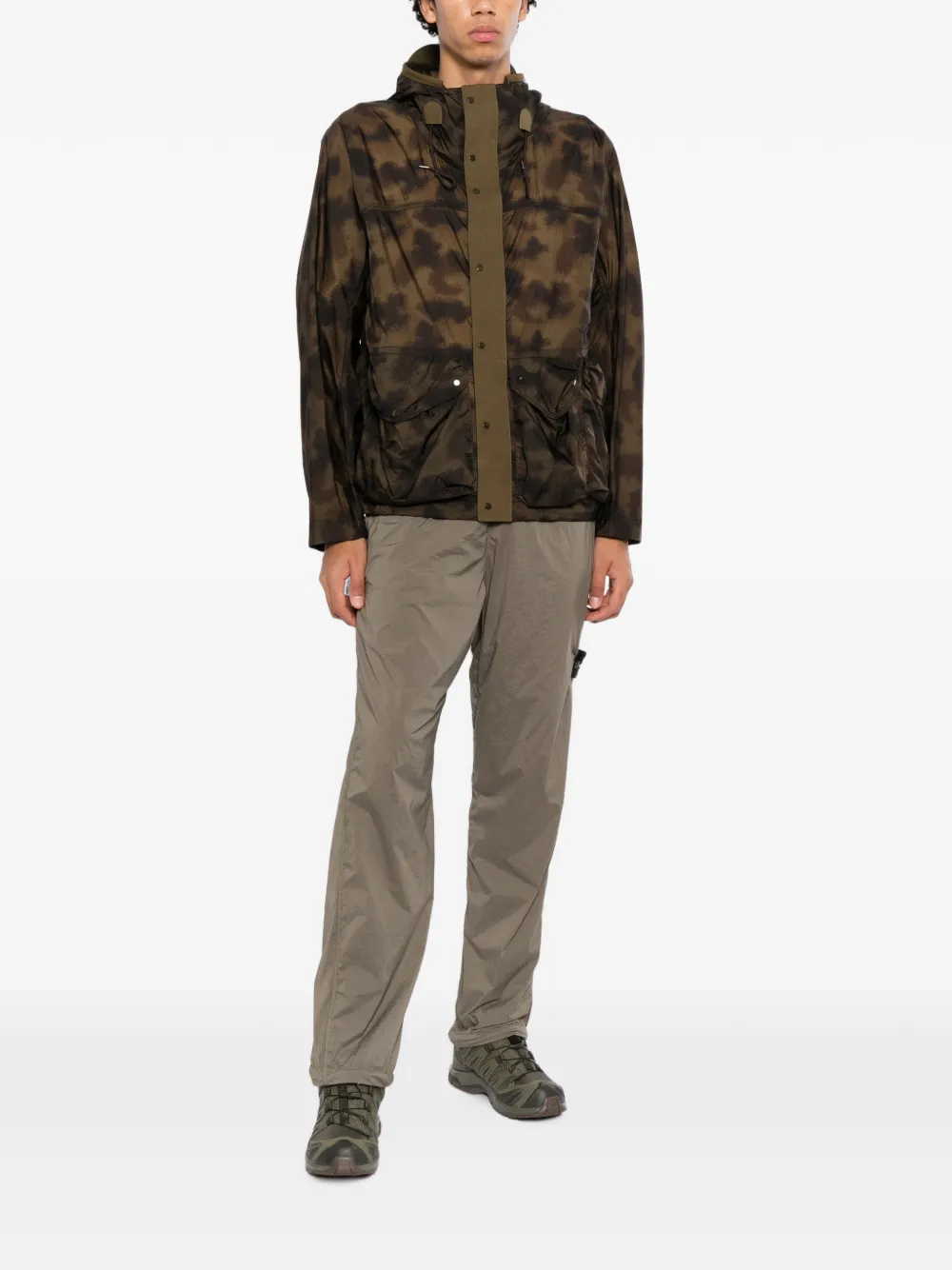 Ten C Jack met camouflageprint Bruin