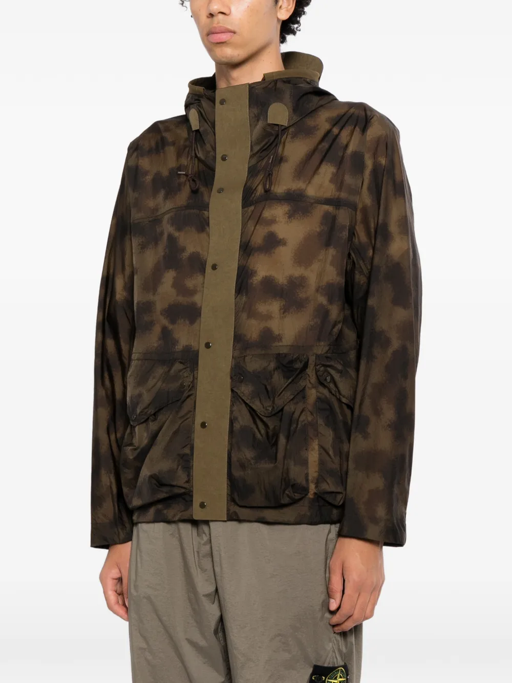Ten C Jack met camouflageprint Bruin