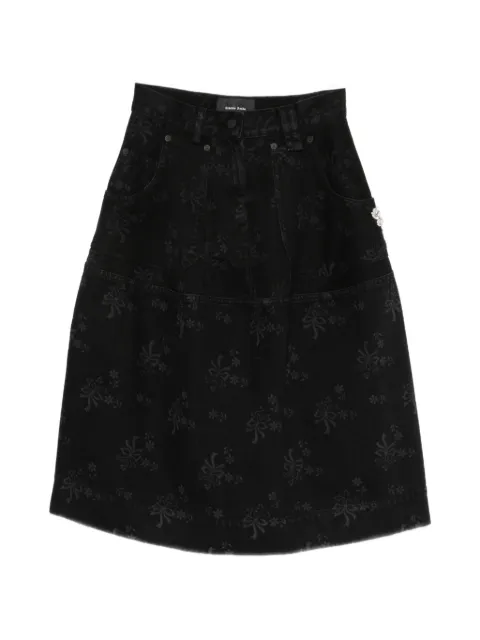 Simone Rocha bow-print midi skirt