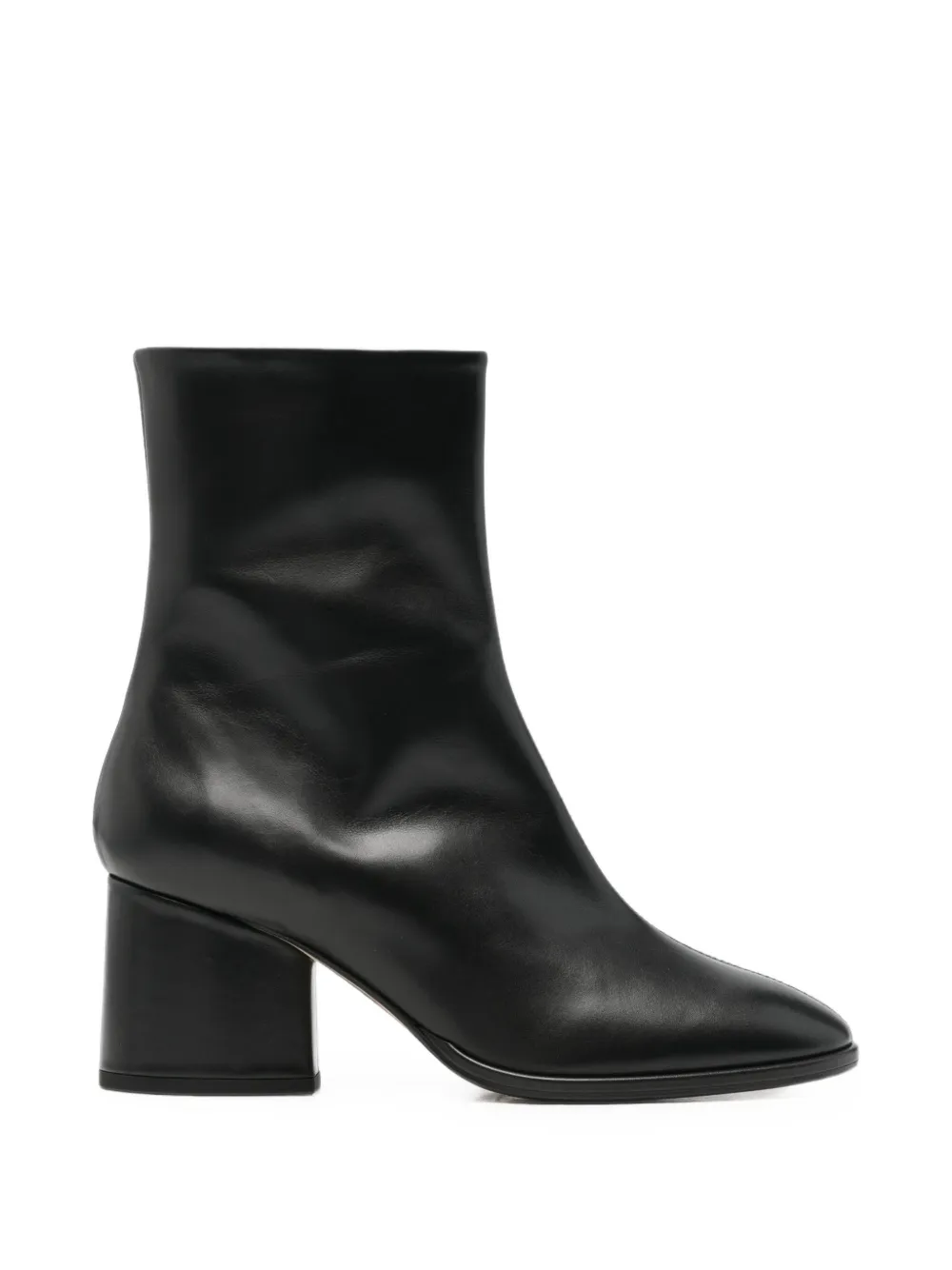 Aeyde Ayla block-heel leather ankle boots