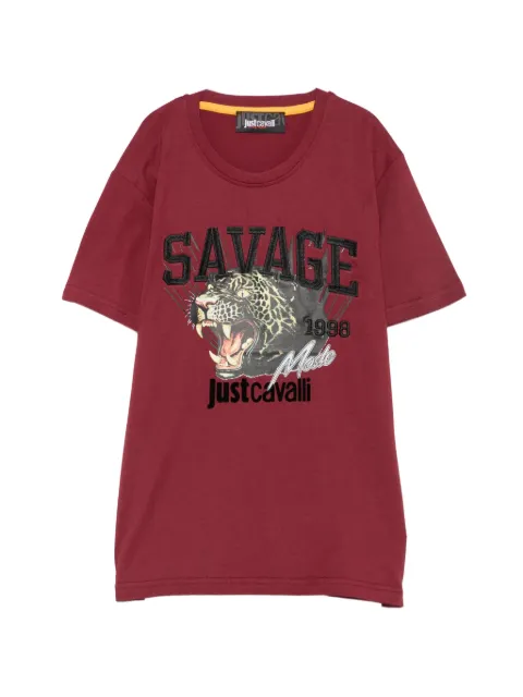 Just Cavalli Kids T-Shirt mit Leopardenprint