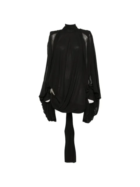Amen beaded draped mini dress