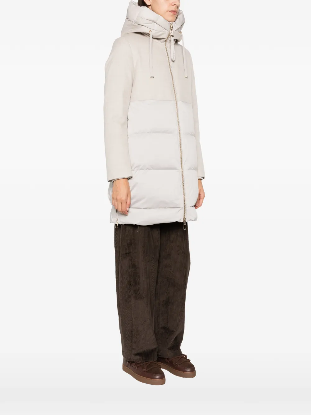 Duno Talia gewatteerd donsjack met capuchon Beige
