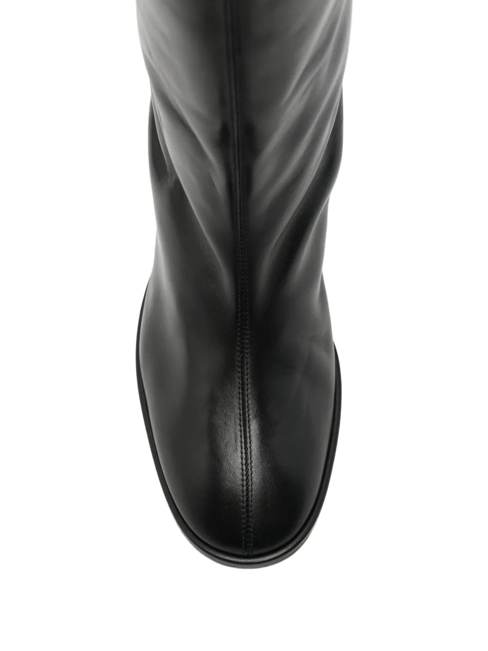 Aeyde Almut block-heel leather boots Zwart