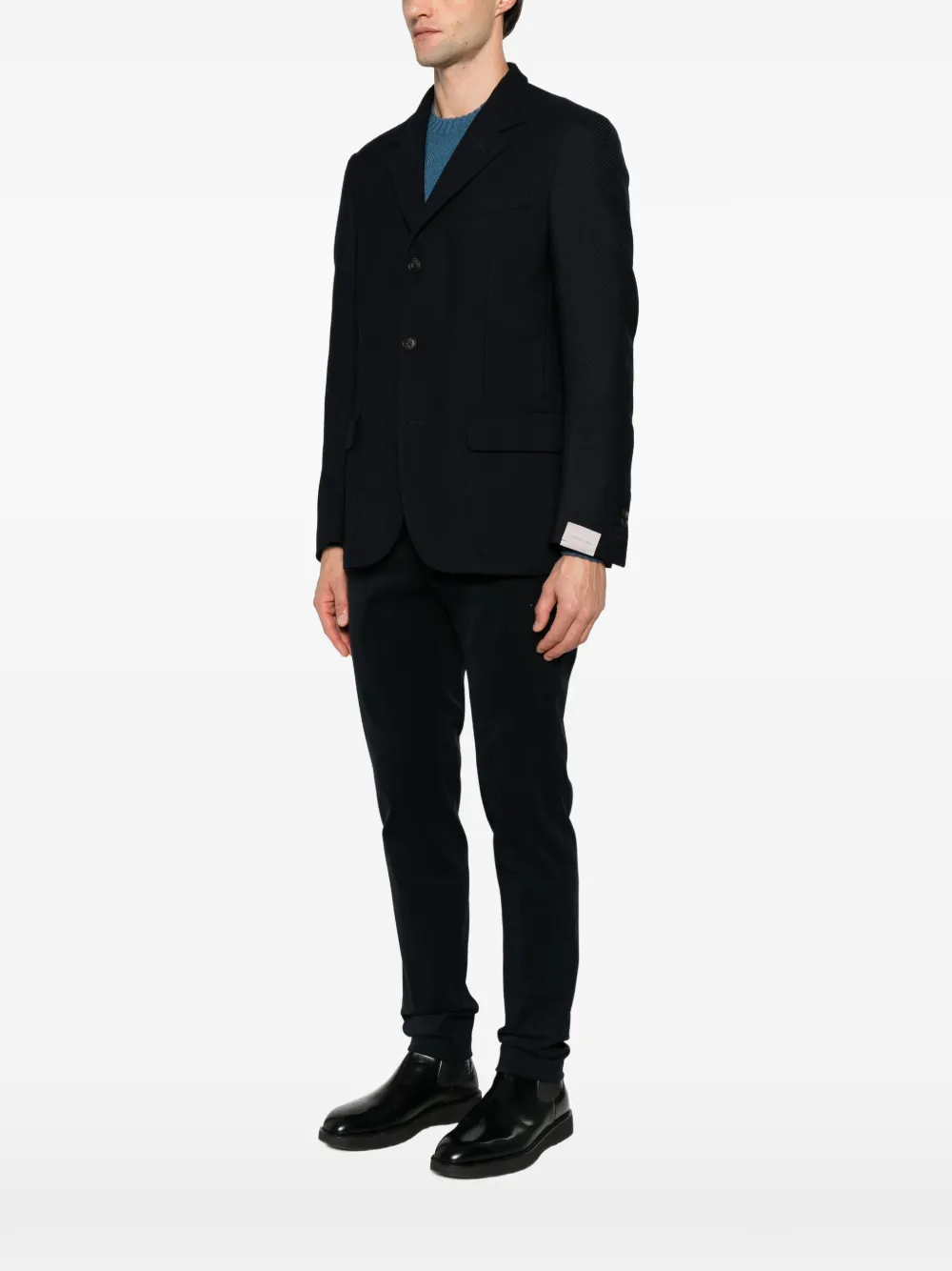 Corneliani Blazer met enkele rij knopen Blauw