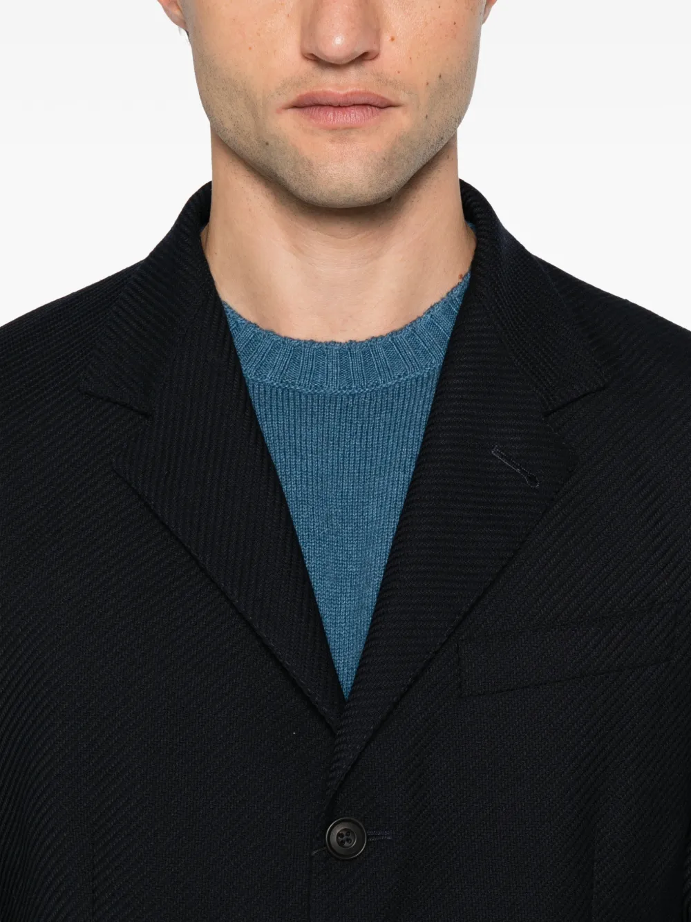 Corneliani Blazer met enkele rij knopen Blauw