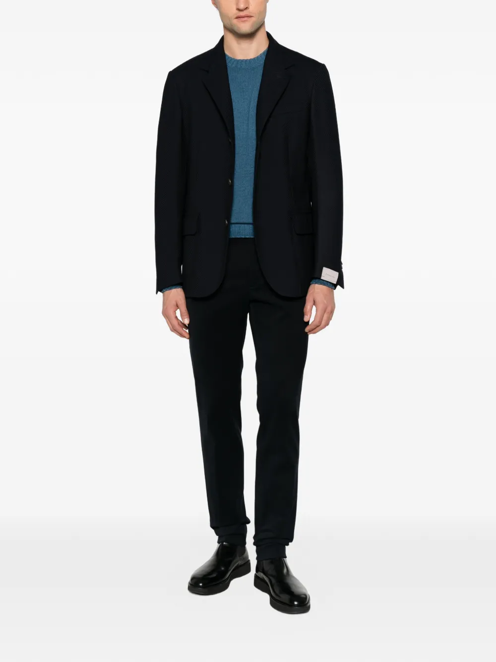 Corneliani Blazer met enkele rij knopen Blauw