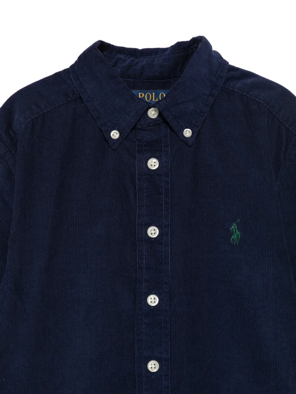 POLO RALPH LAUREN KIDS corduroy button-down shirt Blauw