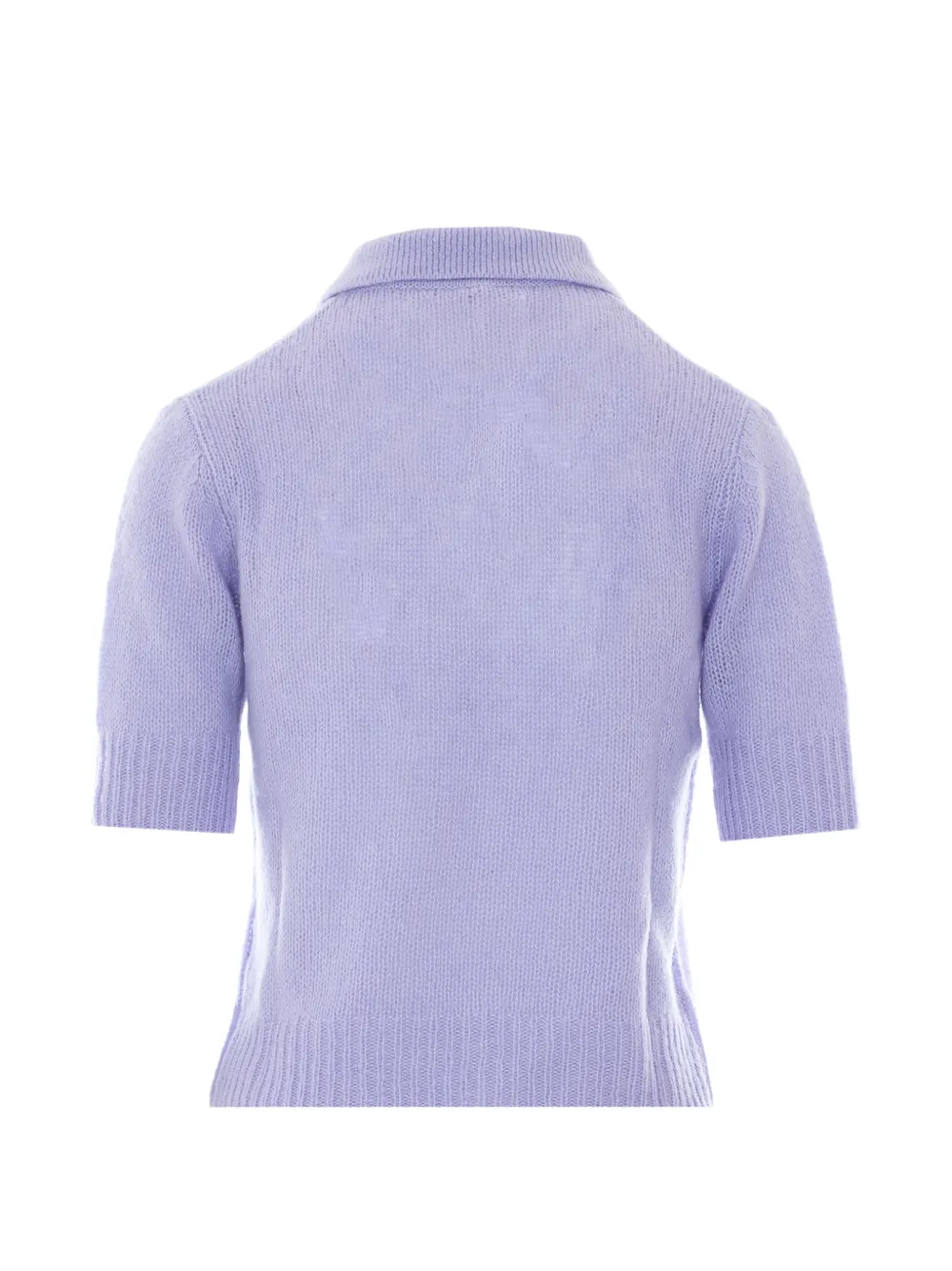 Lisa Yang Masy gebreid poloshirt Paars