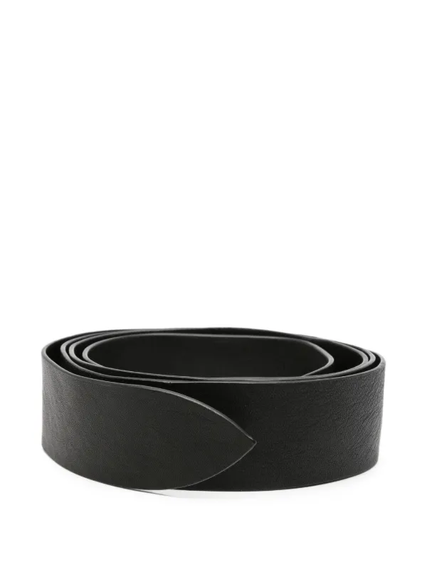 Cortana Grained-texture Belt in Black