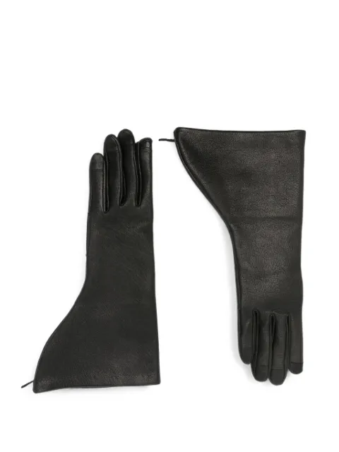 Rick Owens guantes de cuero asimétricos