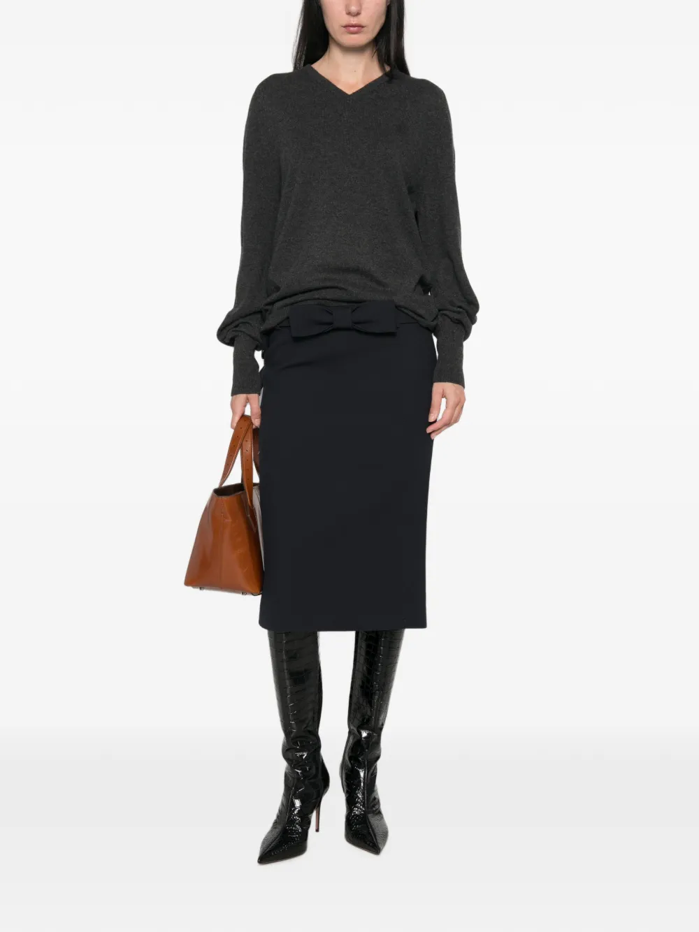Gucci Trui met V-hals Grijs
