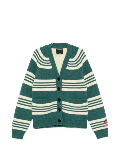 B.B. Walace horizontal-stripe button-up cardigan