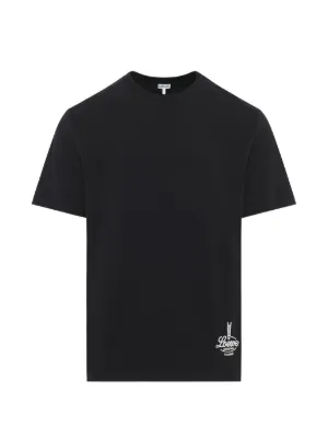 Balenciaga logo-embroidered T-shirt | Black | FARFETCH