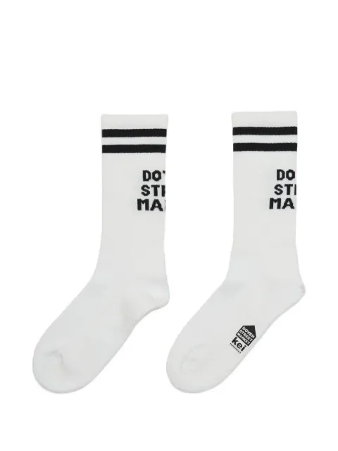 Dover Street Market logo-intarsia striped socks