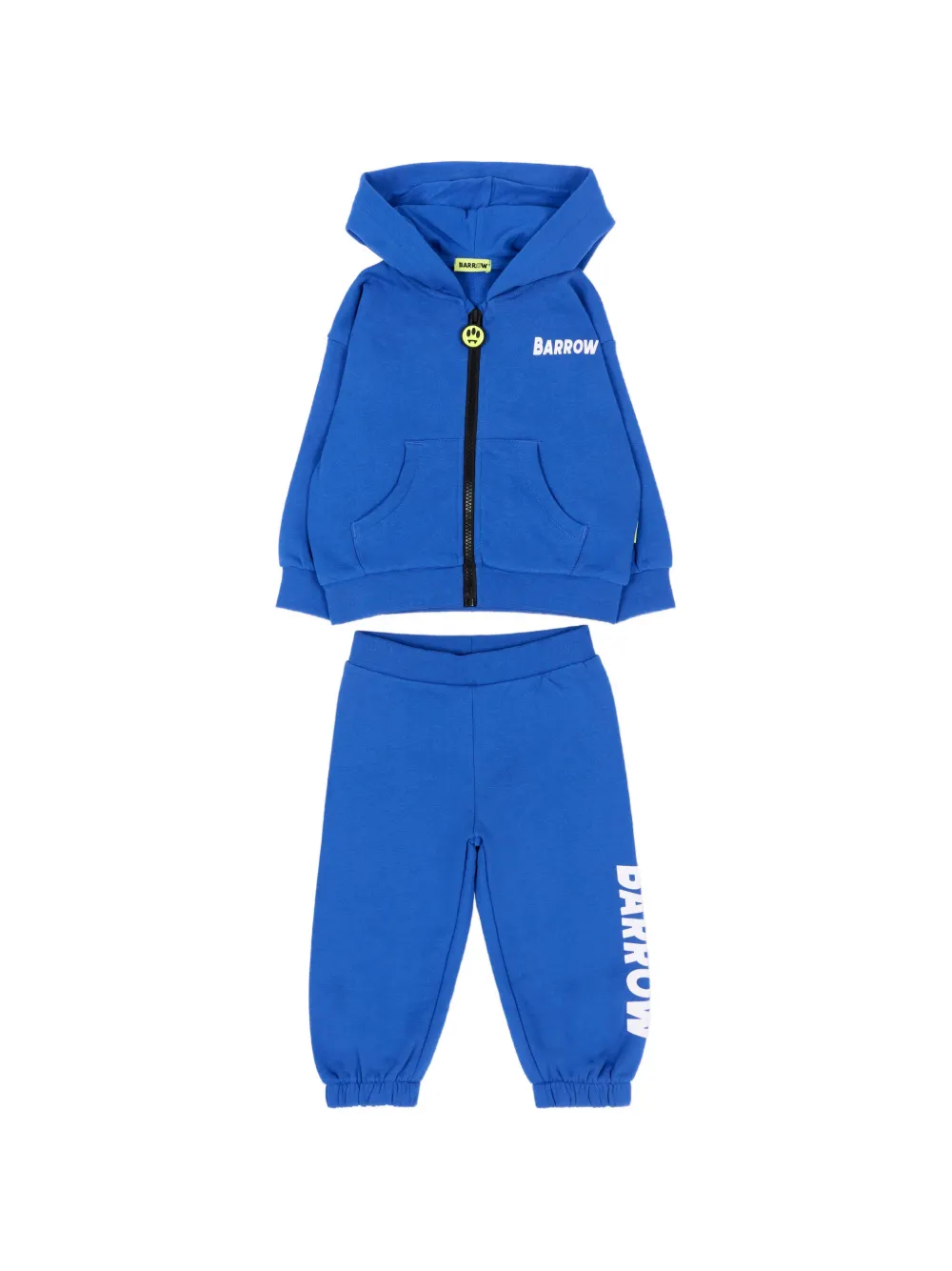 Barrow kids cotton logo-print zip-up tracksuit - Blu