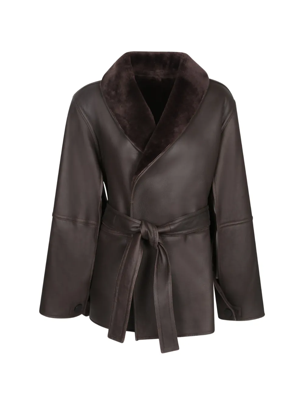 Alberta Ferretti Lammy coat Bruin