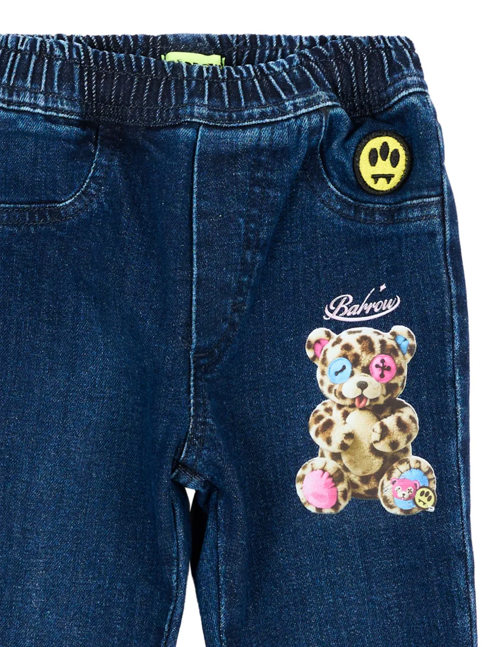 Barrow kids Jeans met elastische taille en grafische print Blauw