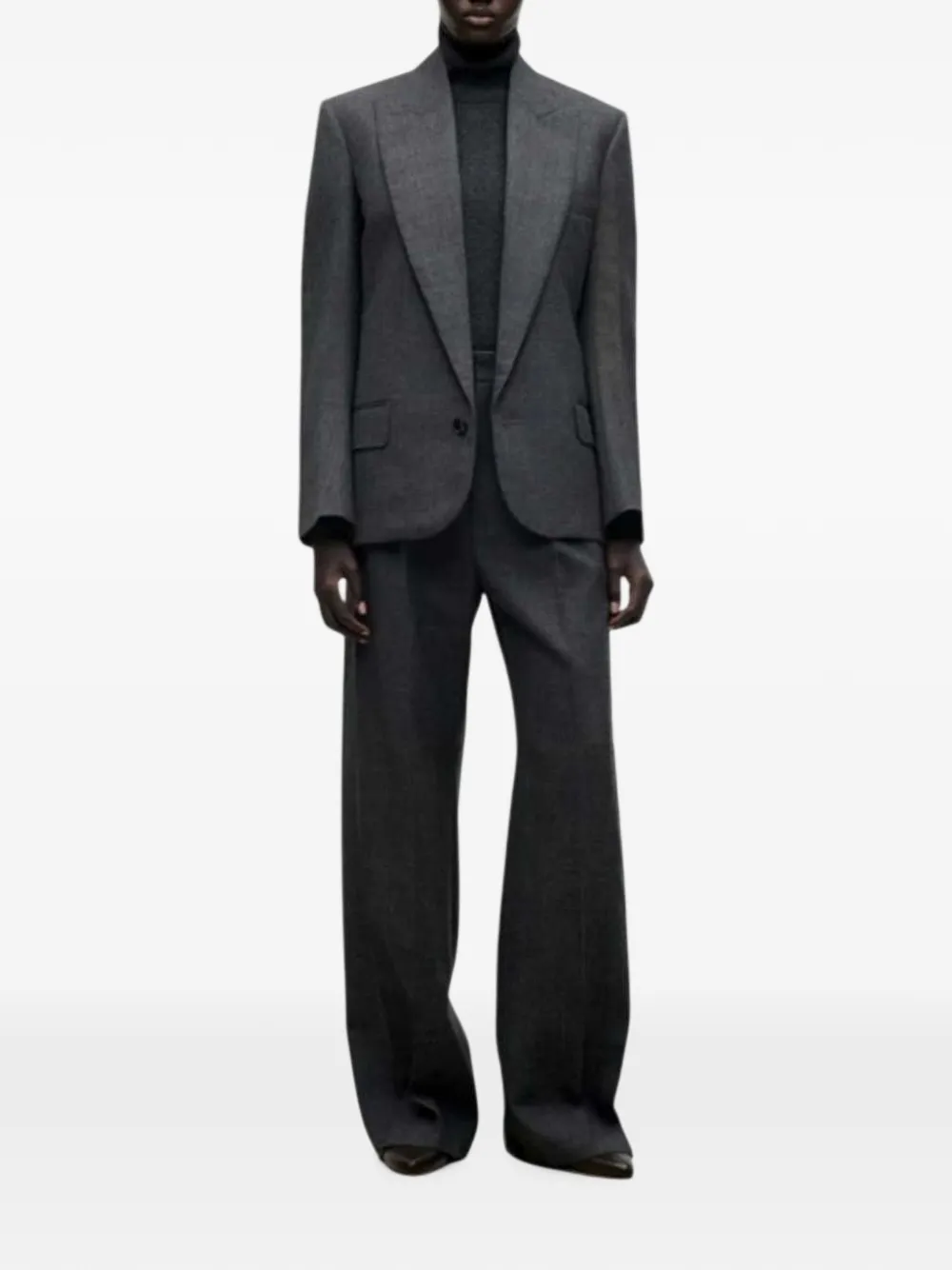 Victoria Beckham Blazer met enkele rij knopen Grijs