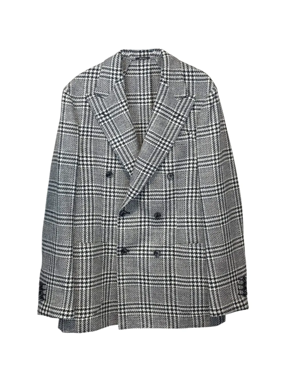 SARTORIO NAPOLI Prince of Wales check double-breasted blazer