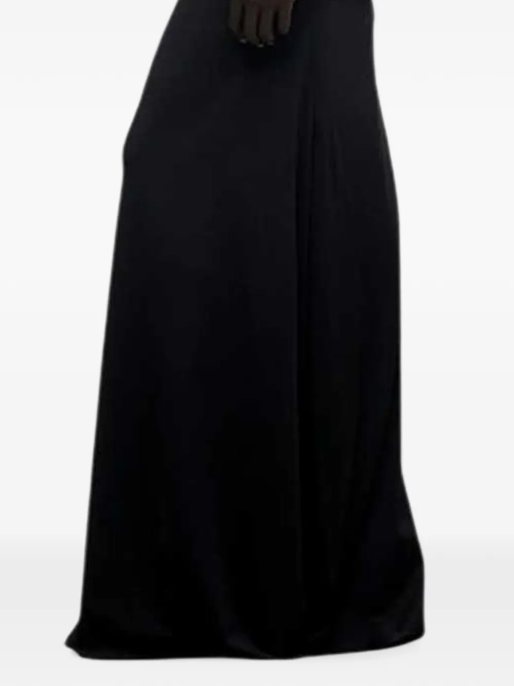 Victoria Beckham Maxi-jurk met ruches en lange mouwen Zwart