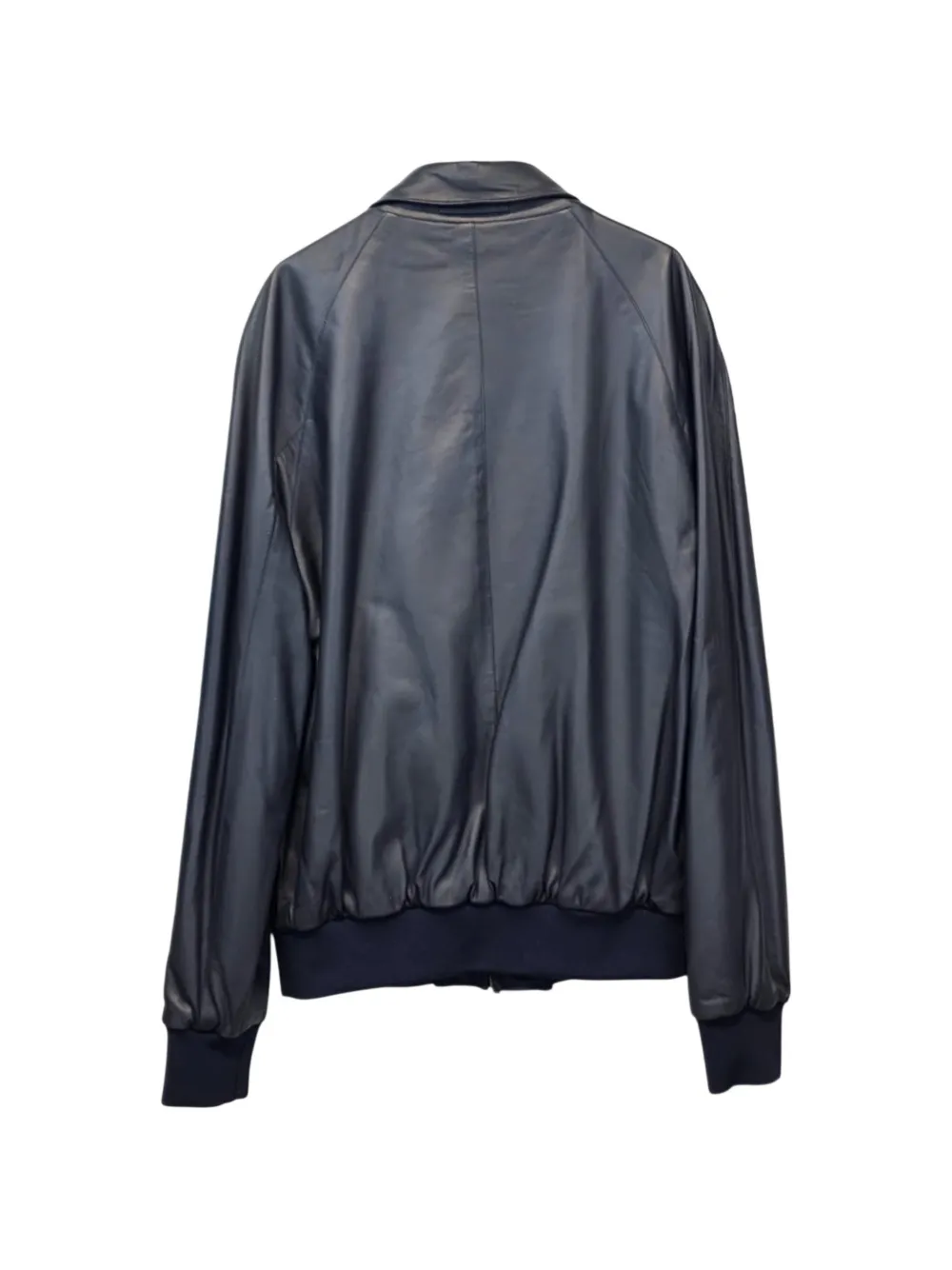 Kired leather bomber jacket Blauw