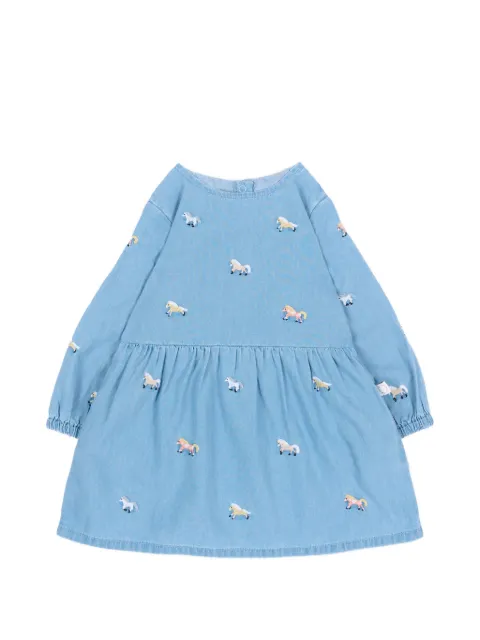 Stella McCartney Kids horse-embroidered flared dress