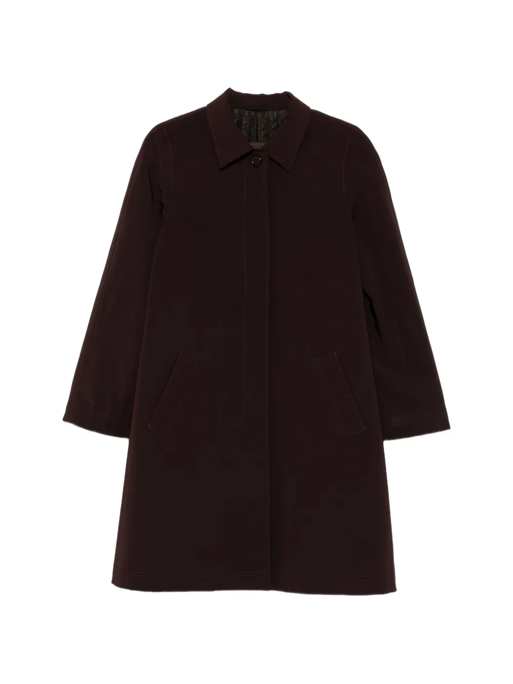 Prada Pre-Owned 1990s concealed-fastening coat - Marrone