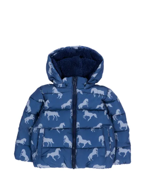 Stella McCartney Kids horse-print padded jacket
