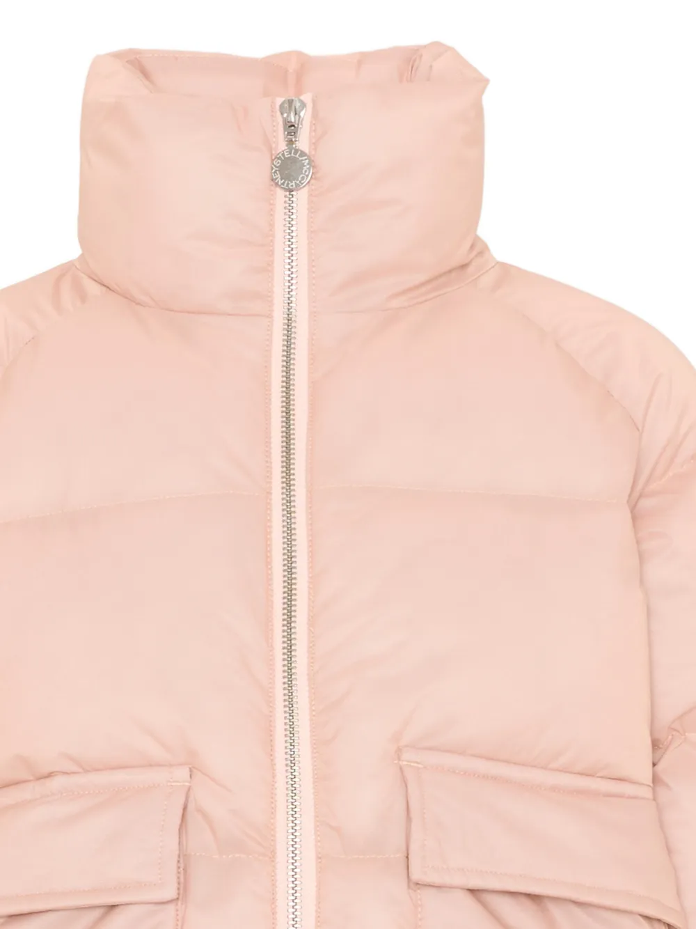 Stella McCartney Kids Gewatteerd jack met hoge hals Roze